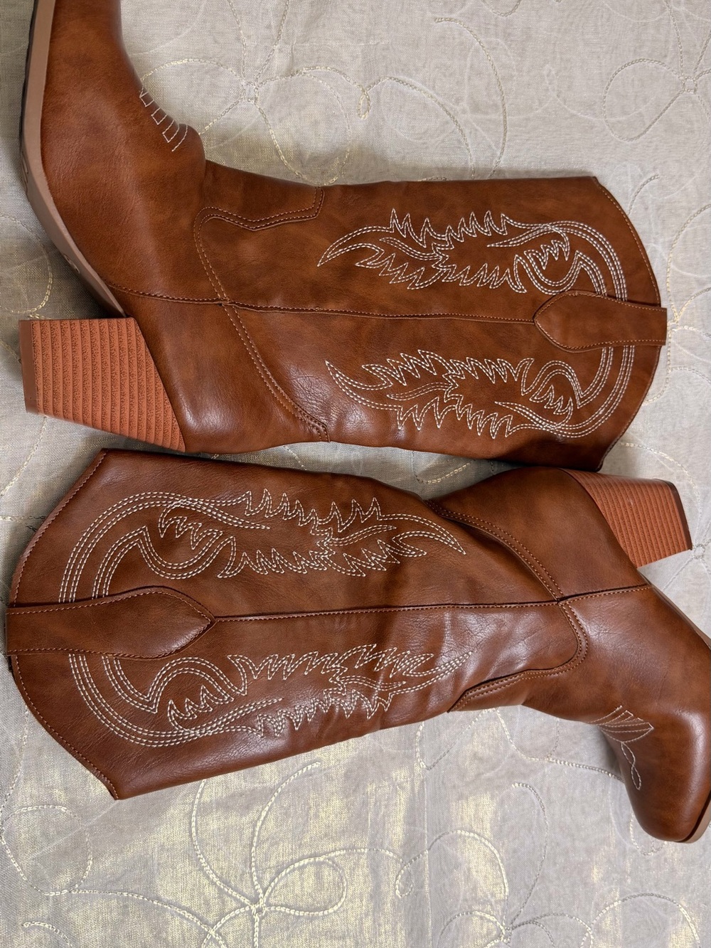 Brown Western Cowboy Boots – Size 36 – Embroidered - Picture 8 of 11